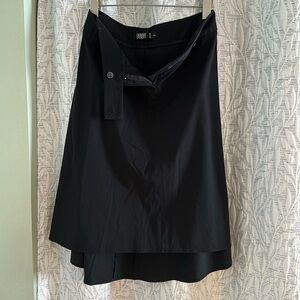 Asymmetrical black skirt